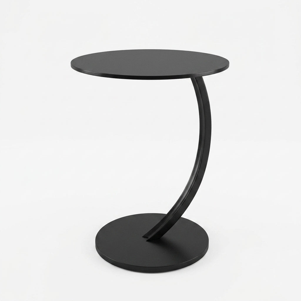 Modern Black Circular Side Table