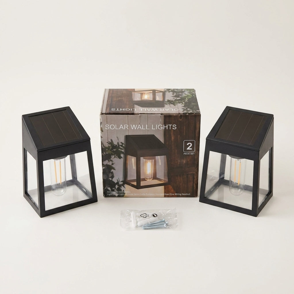 Solar Wall Lights – 2 Piece Set