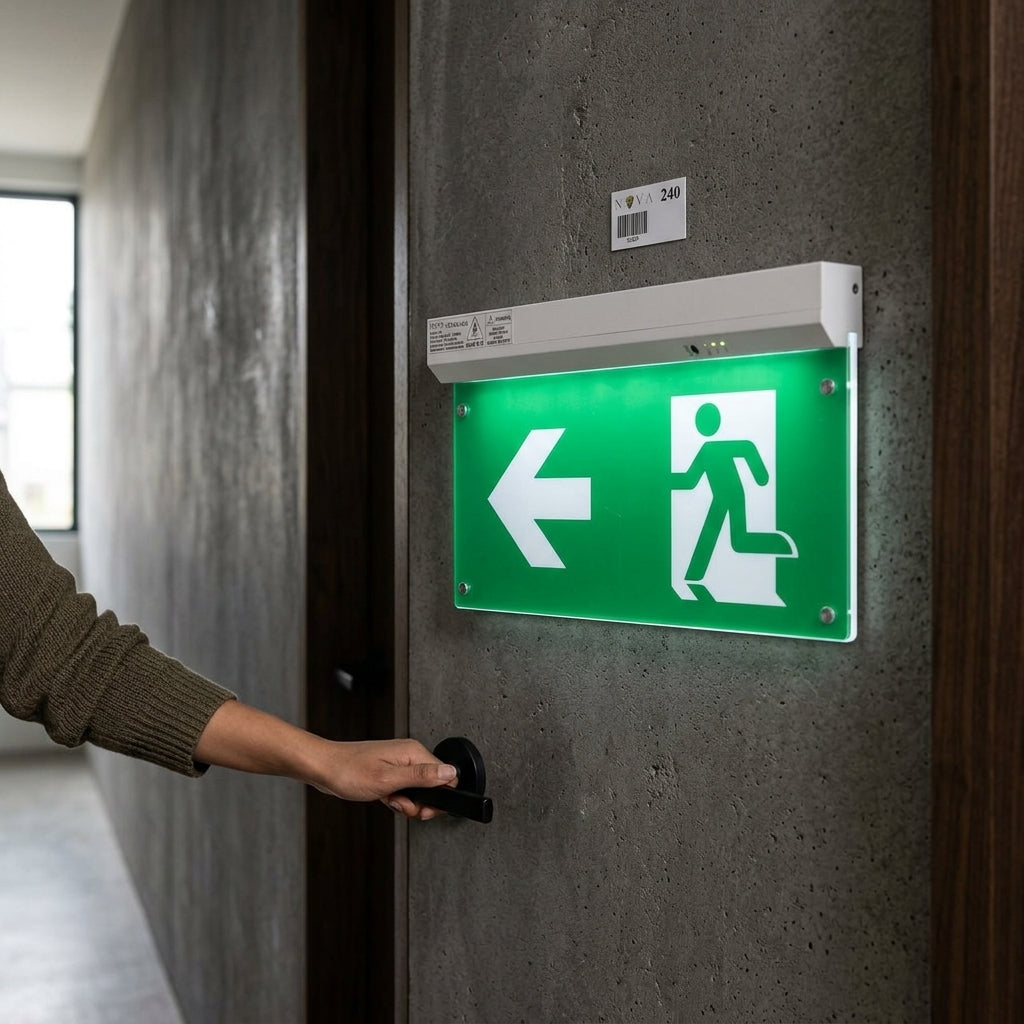 LED Emergency Exit Sign – Left Arrow Rechargeable Safety Light
