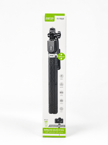 GREEN LYCA GL700S8 Wireless Selfie Stick & Tripod – 160cm