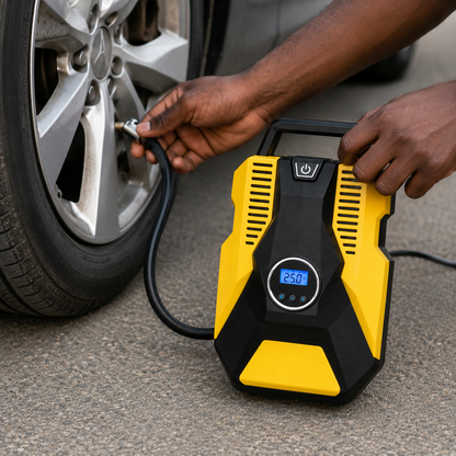 Portable Digital Tyre Inflator – Smart Air Compressor Pump