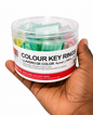 Colour Key Rings 24pcs – Labelled Key Tags with Split Rings