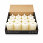 Flameless LED Ribbed Candles – 12 Pack