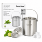 Danny Home Double Wall Ice Bucket with Lid - 1.6L Stainless Steel