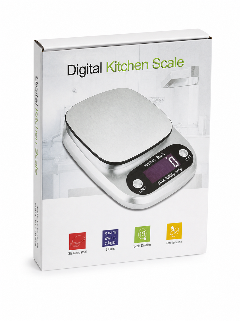 Digital Kitchen Scale - 0.1g to 5kg | 8 Units LCD Display