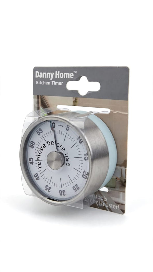 Danny Home Kitchen Timer stainless steel mechanical countdown timer in retail packaging