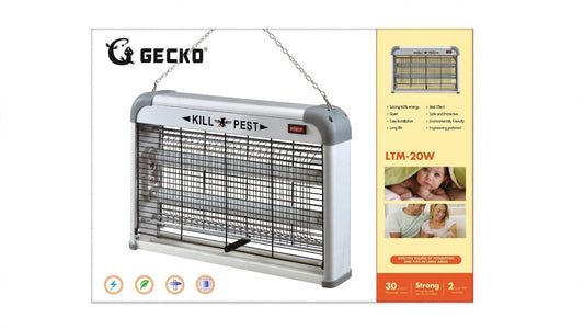 Gecko Kill Pest LTM-20W electric insect killer UV bug zapper product packaging box