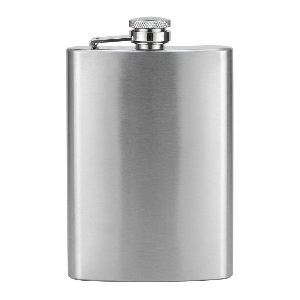 Brushed Stainless Steel Hip Flask