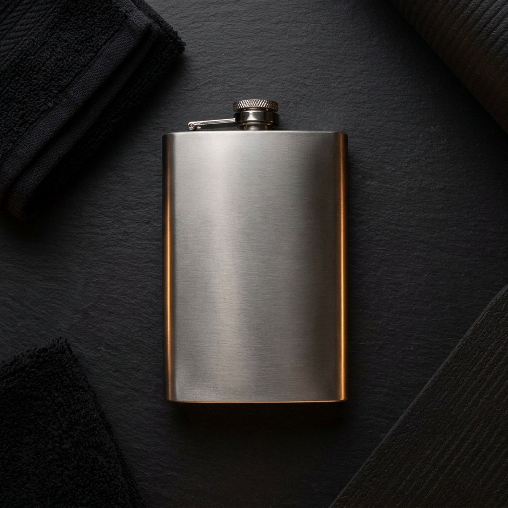 Brushed Stainless Steel Hip Flask