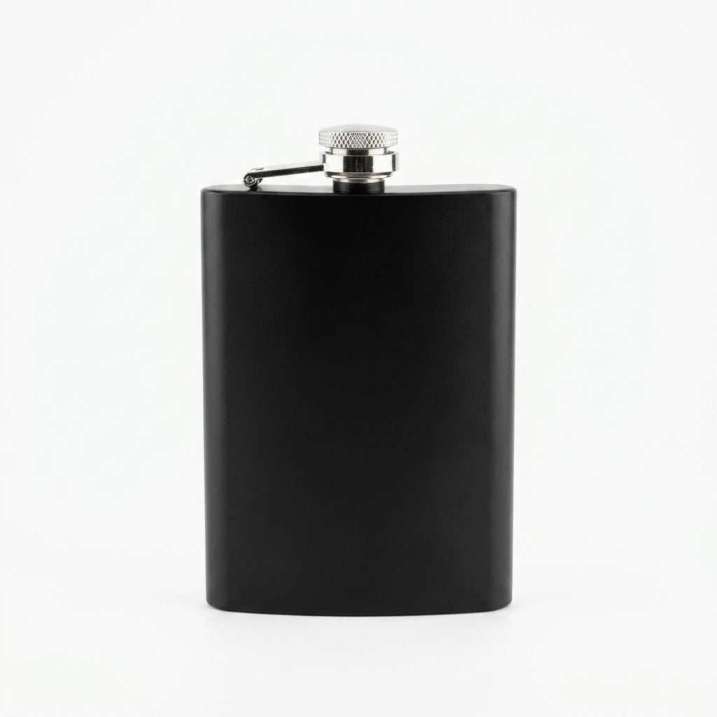 Sleek Black Hip Flask