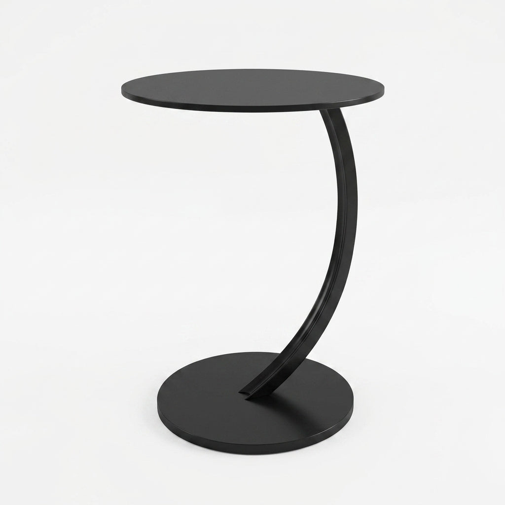 Modern Black Circular Side Table