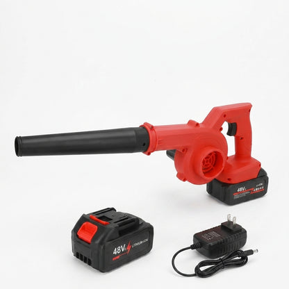 48V Cordless Handheld Electric Blower – Lithium Battery & Charger (Red/Black)