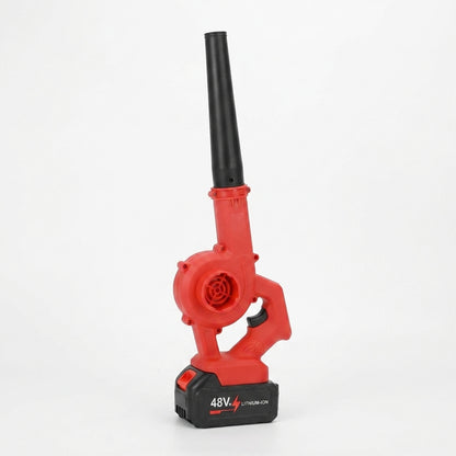48V Cordless Handheld Electric Blower – Lithium Battery & Charger (Red/Black)
