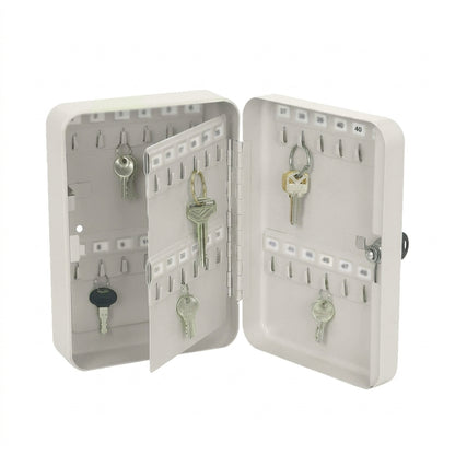 40 Keys Holder Metal Box with 2 Keys (Gray)