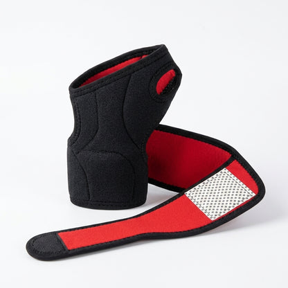 Self‑Heating Magnetic Wrist Support Brace – Adjustable Protect Wrap (1Pc / Black+Red)