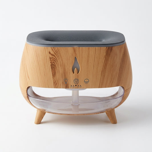 Wood Grain Flame Humidifier & Aroma Diffuser