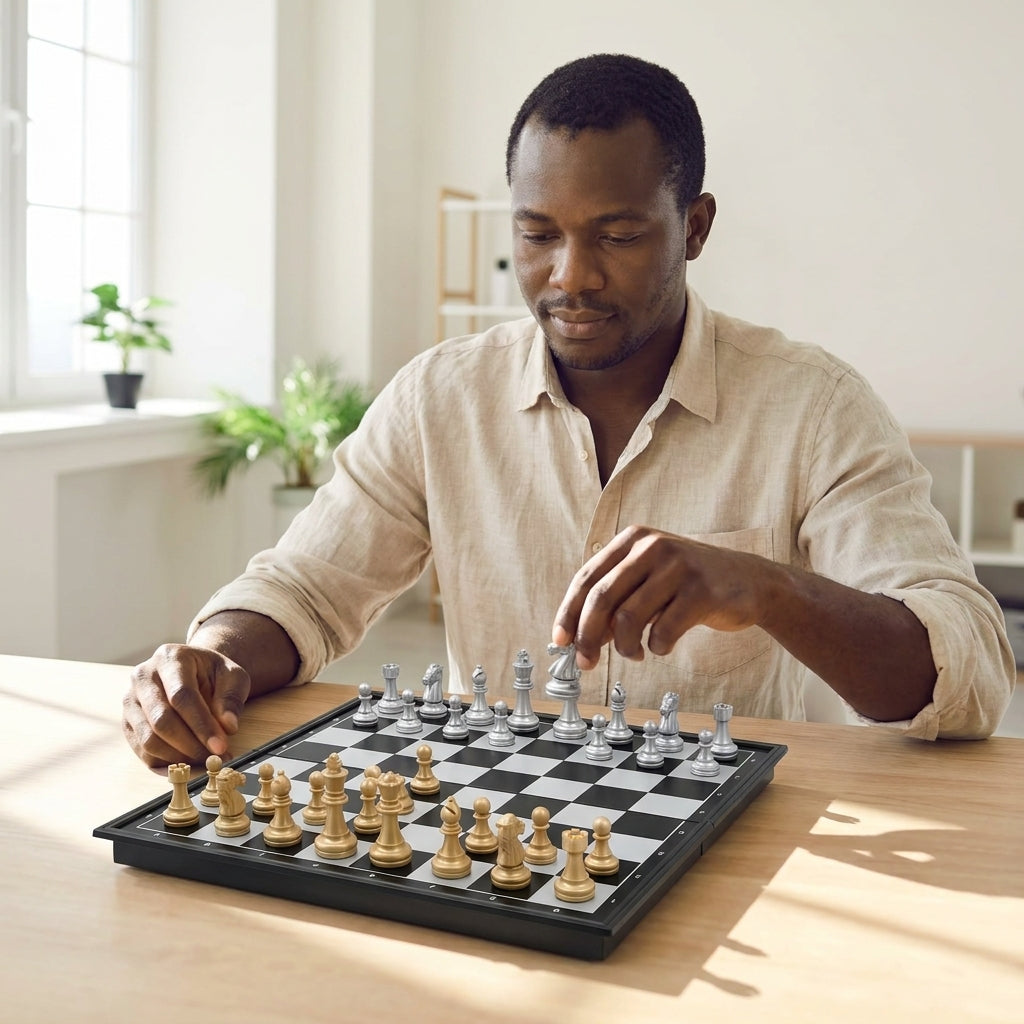 Folding Magnetic Chess Set | 10x5 Inch