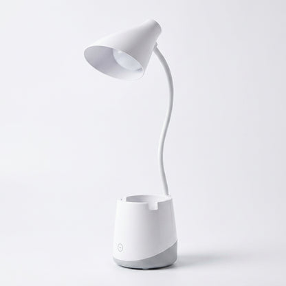 LED Gooseneck Desk Lamp with Pen & Phone Holder