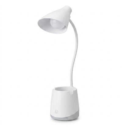 LED Gooseneck Desk Lamp with Pen & Phone Holder