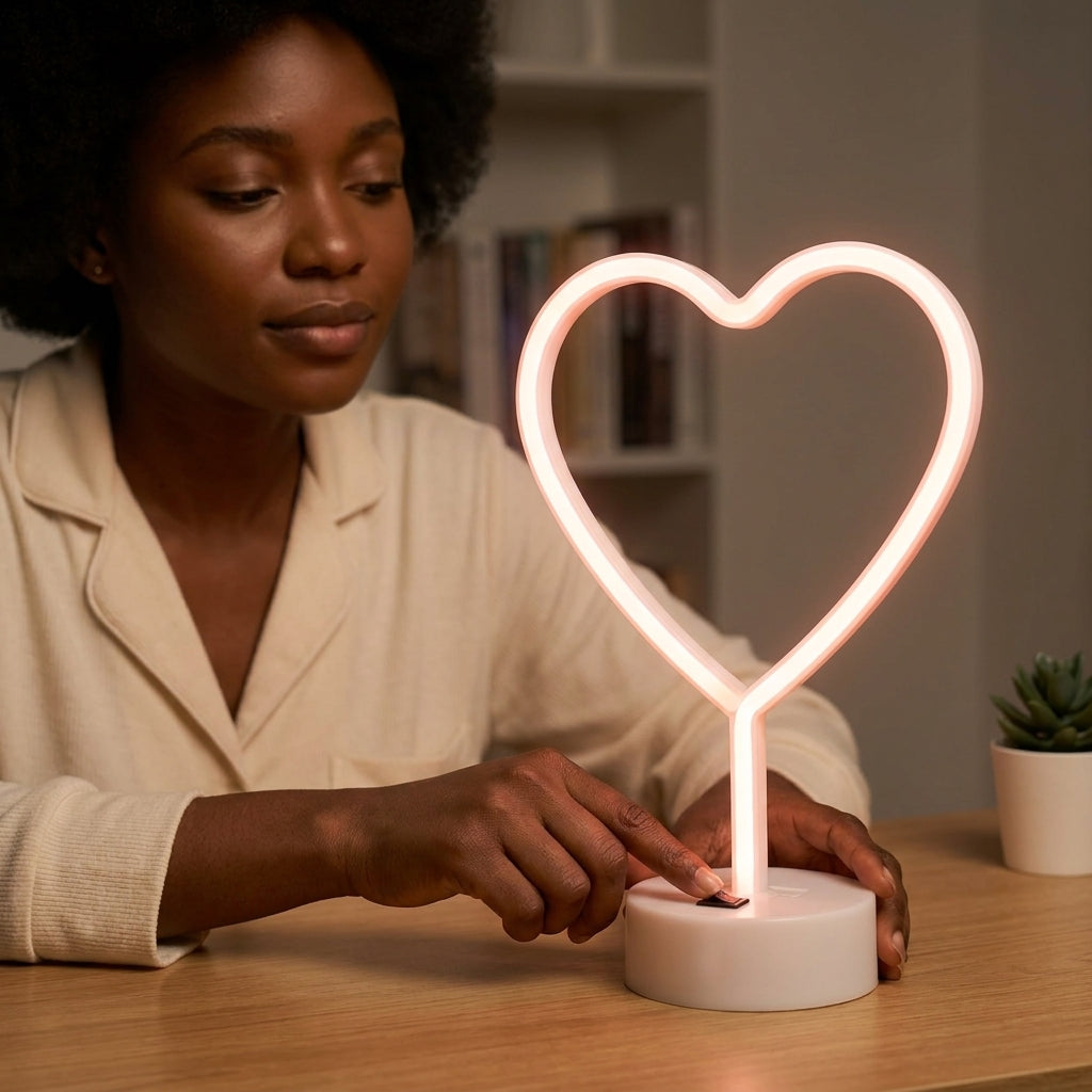 Heart-Shaped Neon LED Lamp