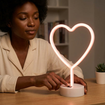 Heart-Shaped Neon LED Lamp