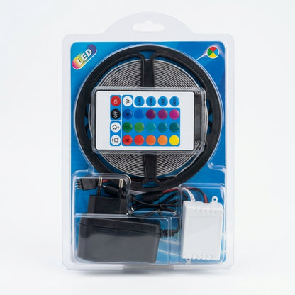 RGB LED Strip Light Kit (3528) – 5m with Remote & Adapter