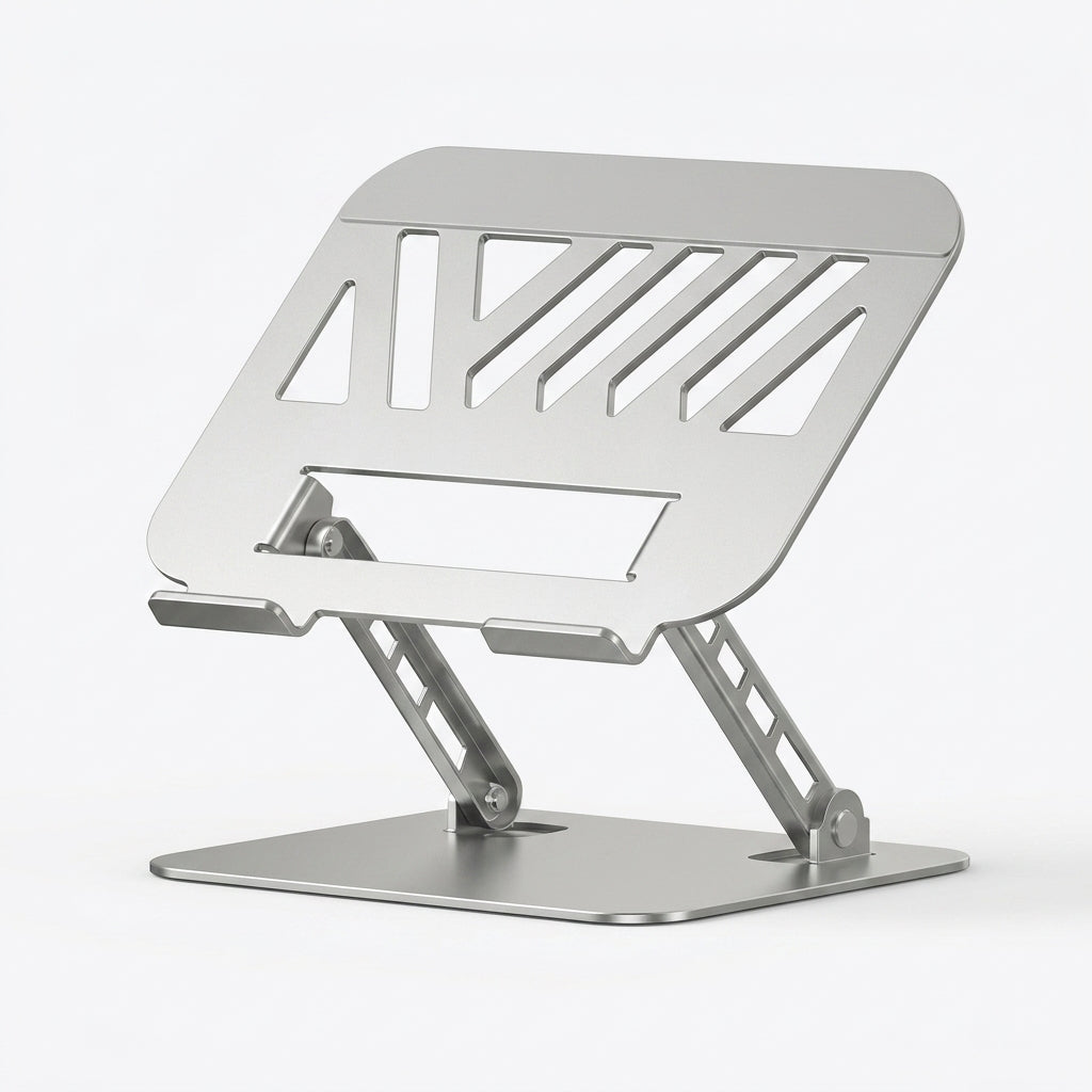 Adjustable Laptop Stand with Free Phone Holder – Silver