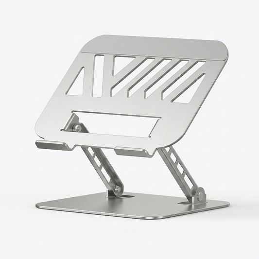 Adjustable Laptop Stand with Free Phone Holder – Silver