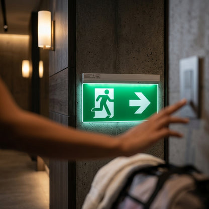 LED Emergency Exit Sign – Right Arrow Rechargeable Safety Light