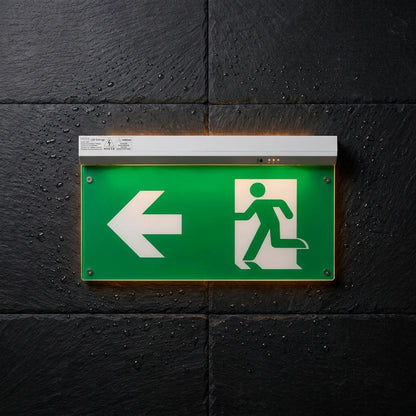 LED Emergency Exit Sign – Left Arrow Rechargeable Safety Light