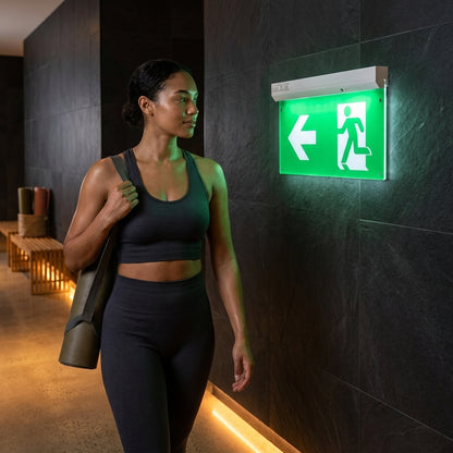 LED Emergency Exit Sign – Left Arrow Rechargeable Safety Light
