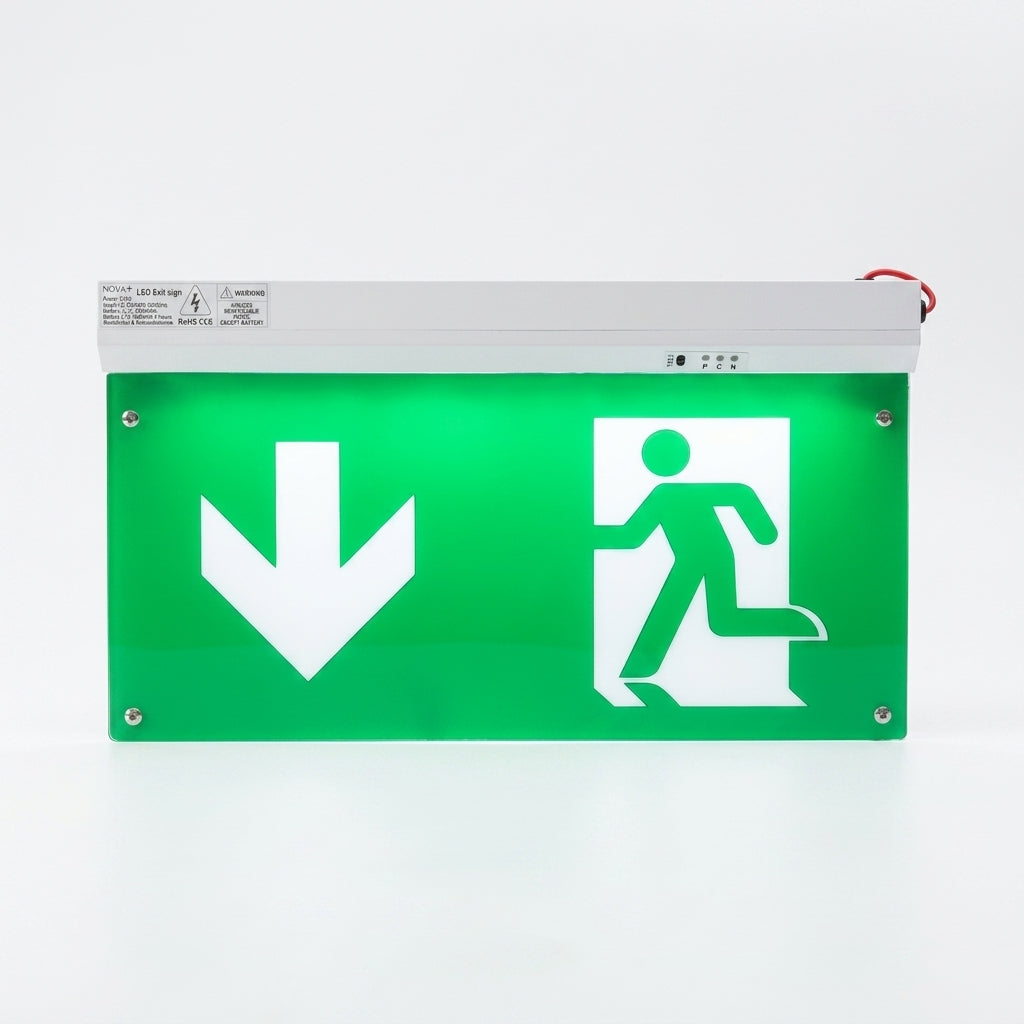 LED Emergency Exit Direction Sign – Rechargeable Safety Light
