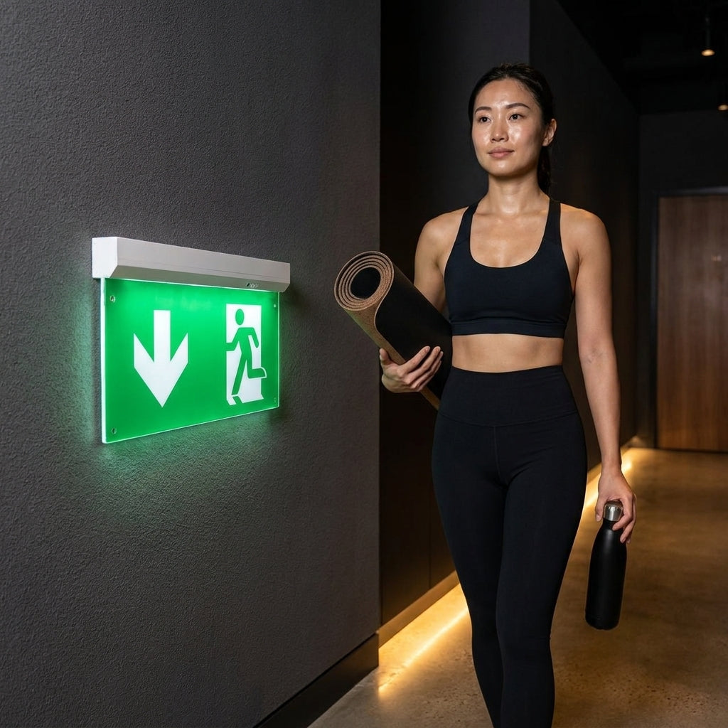 LED Emergency Exit Direction Sign – Rechargeable Safety Light