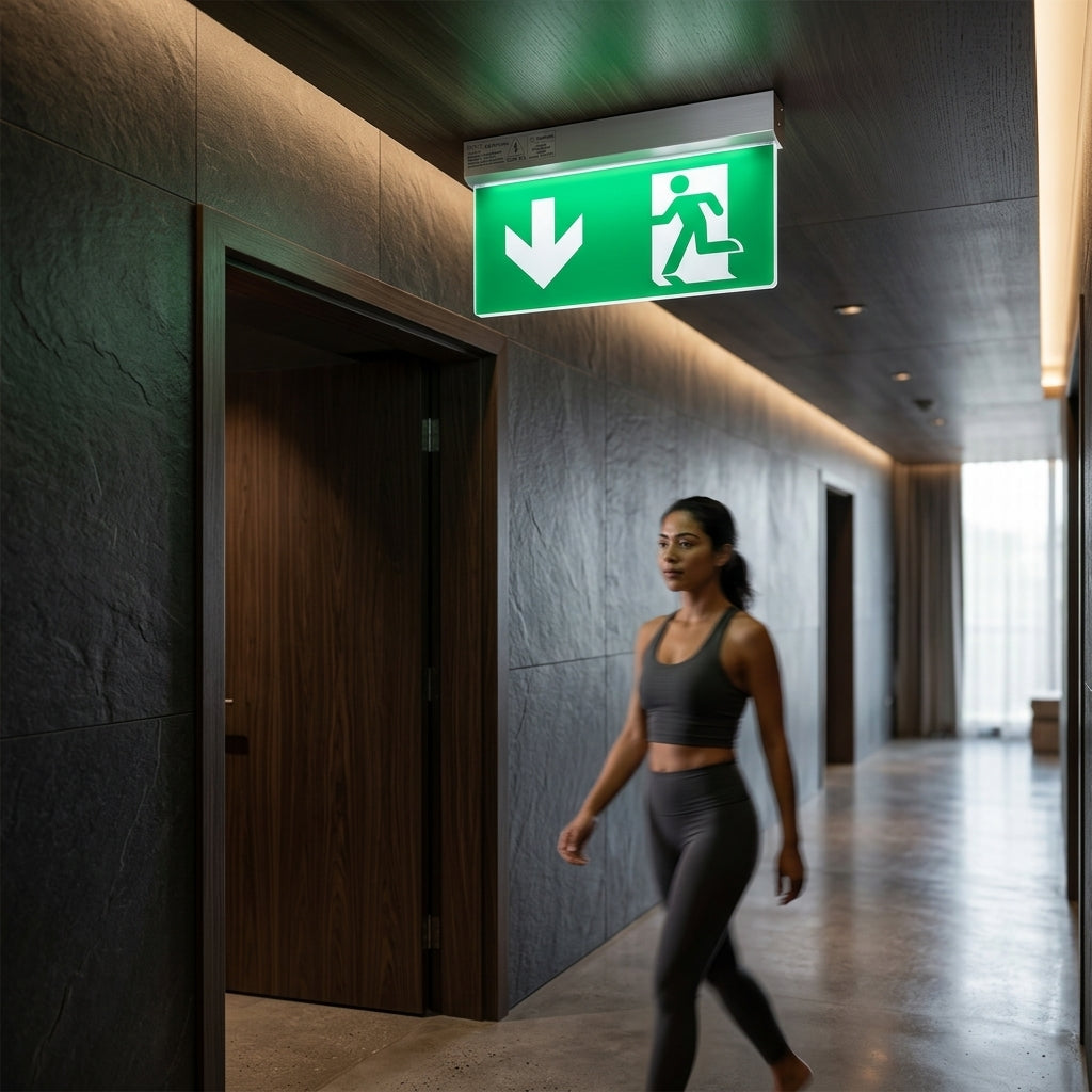 LED Emergency Exit Direction Sign – Rechargeable Safety Light