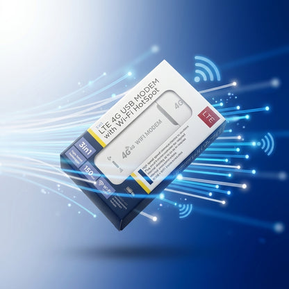 LTE 4G USB Modem with Wi-Fi Hotspot — 3-in-1, 150Mbps