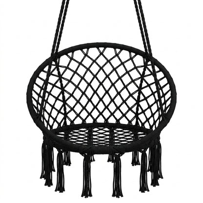 Cotton Hanging Chair Swing – Black