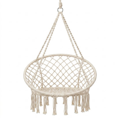 Cotton Hanging Chair Swing – Beige