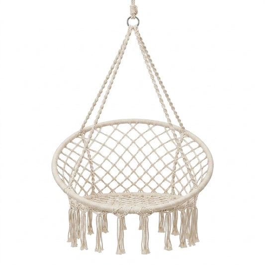 Cotton Hanging Chair Swing – Beige