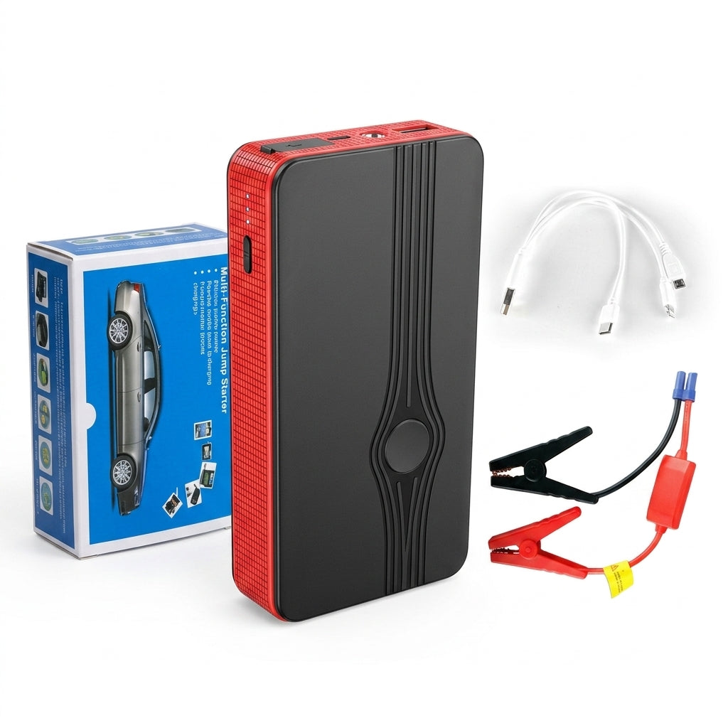 5V 2A 6000mAh Car Emergency Starter Power Bank with LED Light